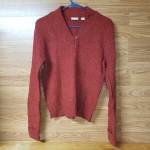 Halogen Red Cardigan Sweater V-Neck Knit